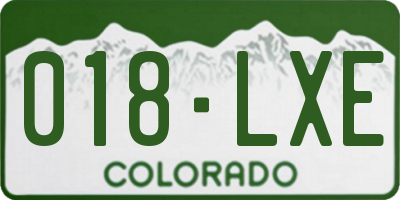 CO license plate 018LXE