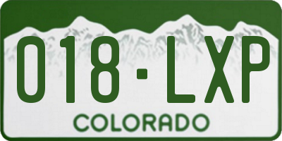 CO license plate 018LXP