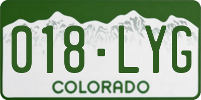 CO license plate 018LYG