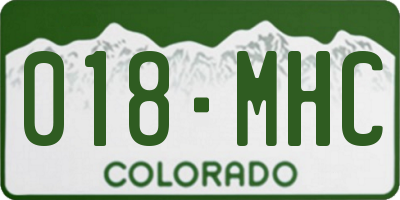 CO license plate 018MHC