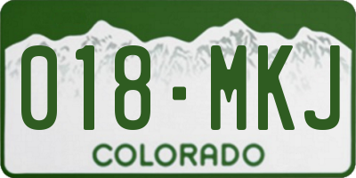 CO license plate 018MKJ