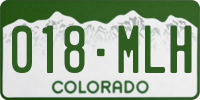 CO license plate 018MLH
