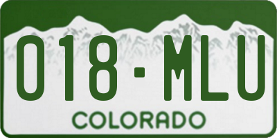 CO license plate 018MLU