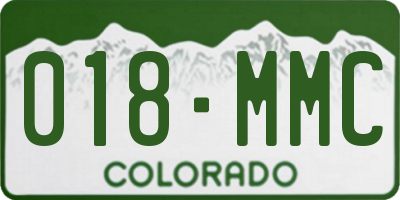 CO license plate 018MMC