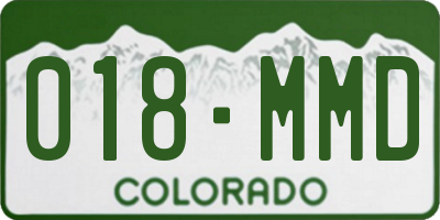CO license plate 018MMD