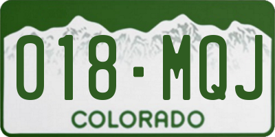 CO license plate 018MQJ