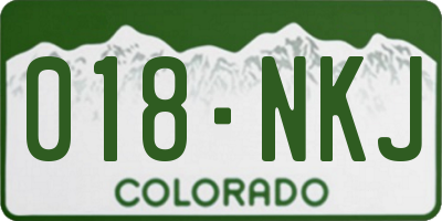 CO license plate 018NKJ