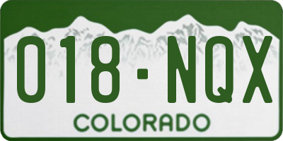 CO license plate 018NQX
