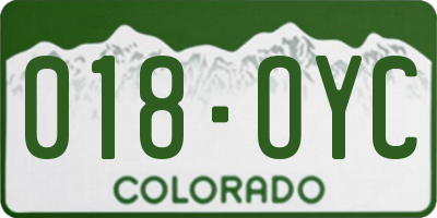 CO license plate 018OYC