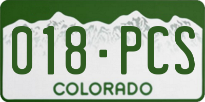 CO license plate 018PCS