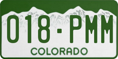 CO license plate 018PMM
