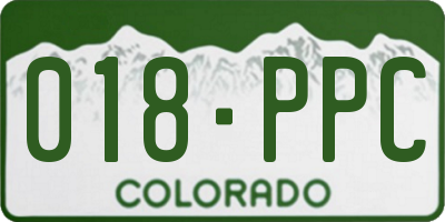 CO license plate 018PPC
