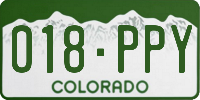 CO license plate 018PPY