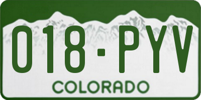 CO license plate 018PYV