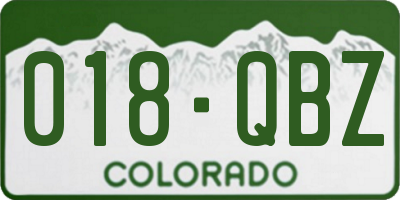 CO license plate 018QBZ