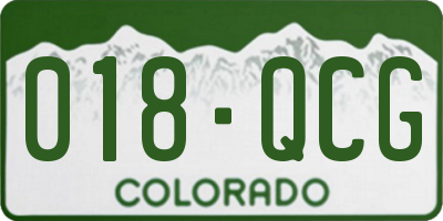CO license plate 018QCG