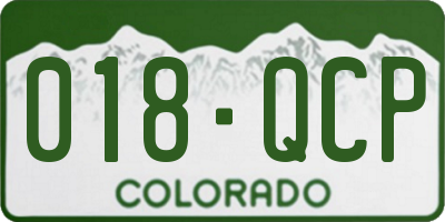 CO license plate 018QCP
