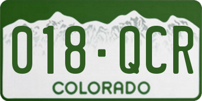 CO license plate 018QCR