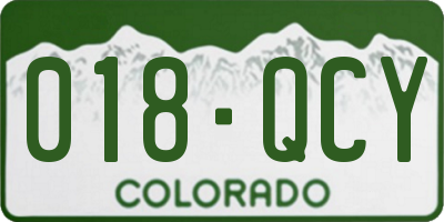 CO license plate 018QCY