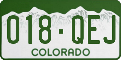 CO license plate 018QEJ