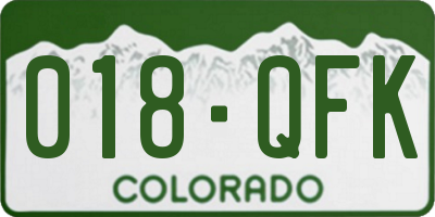CO license plate 018QFK