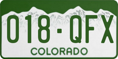 CO license plate 018QFX