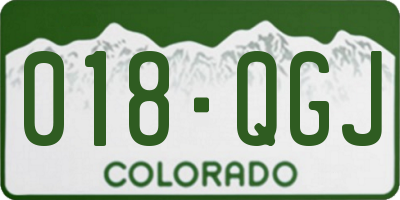 CO license plate 018QGJ