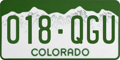 CO license plate 018QGU