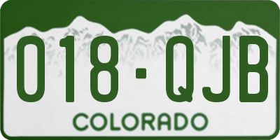 CO license plate 018QJB