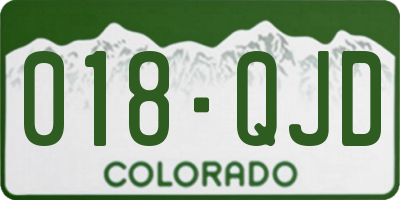 CO license plate 018QJD