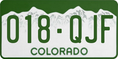 CO license plate 018QJF