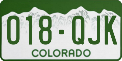 CO license plate 018QJK