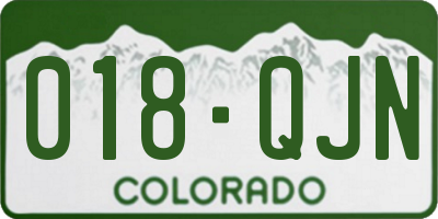 CO license plate 018QJN