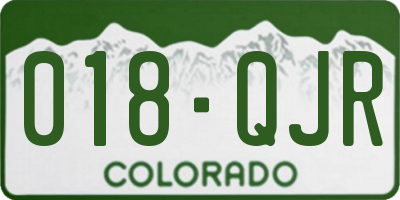 CO license plate 018QJR