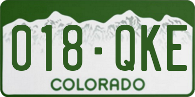 CO license plate 018QKE