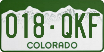 CO license plate 018QKF