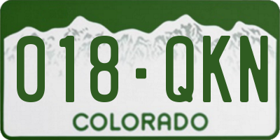 CO license plate 018QKN
