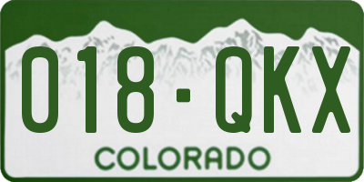CO license plate 018QKX