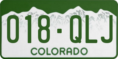 CO license plate 018QLJ