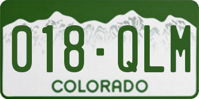 CO license plate 018QLM