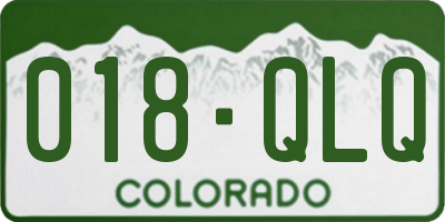 CO license plate 018QLQ