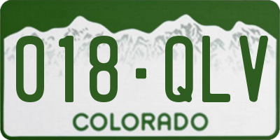 CO license plate 018QLV