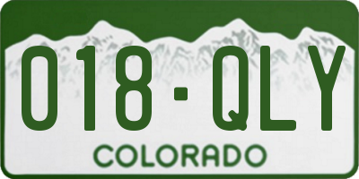 CO license plate 018QLY