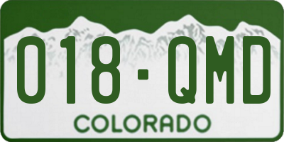 CO license plate 018QMD
