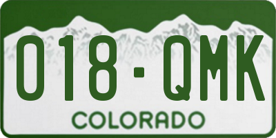 CO license plate 018QMK