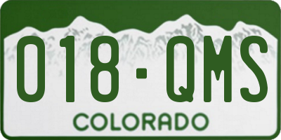 CO license plate 018QMS