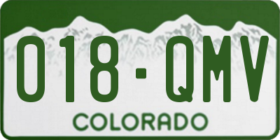 CO license plate 018QMV