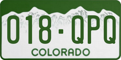 CO license plate 018QPQ