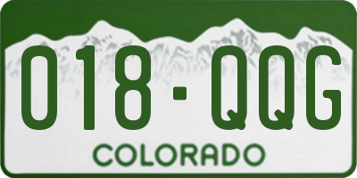 CO license plate 018QQG