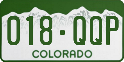 CO license plate 018QQP